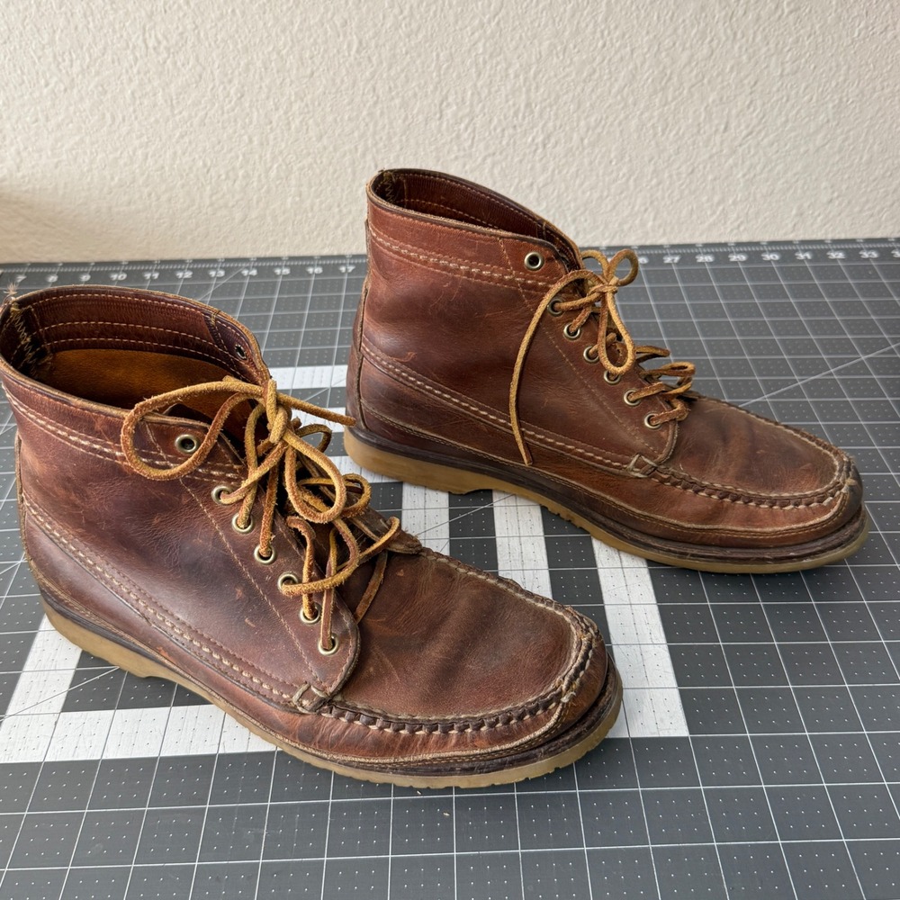 Red Wing x J Crew Mens 8.5 Brown Wabasha‎ Chukka Boots Vibram Heritage Workwear